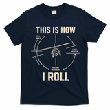 This Is How I Roll Funny Helicopter T-Shirt - Navy Blue