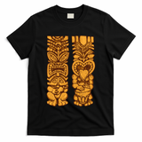 Wooden statues of Tiki with ukulele and drum T-Shirt