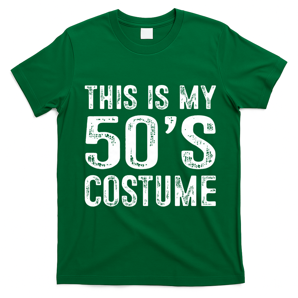 This Is My 50s Costume 1950s Halloween Costume T-Shirt - Irish Green