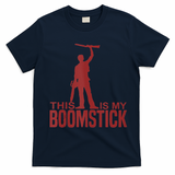This Is My Boomstick Shotgun Chainsaw Dead Evil Halloween Gift T-Shirt - Navy Blue
