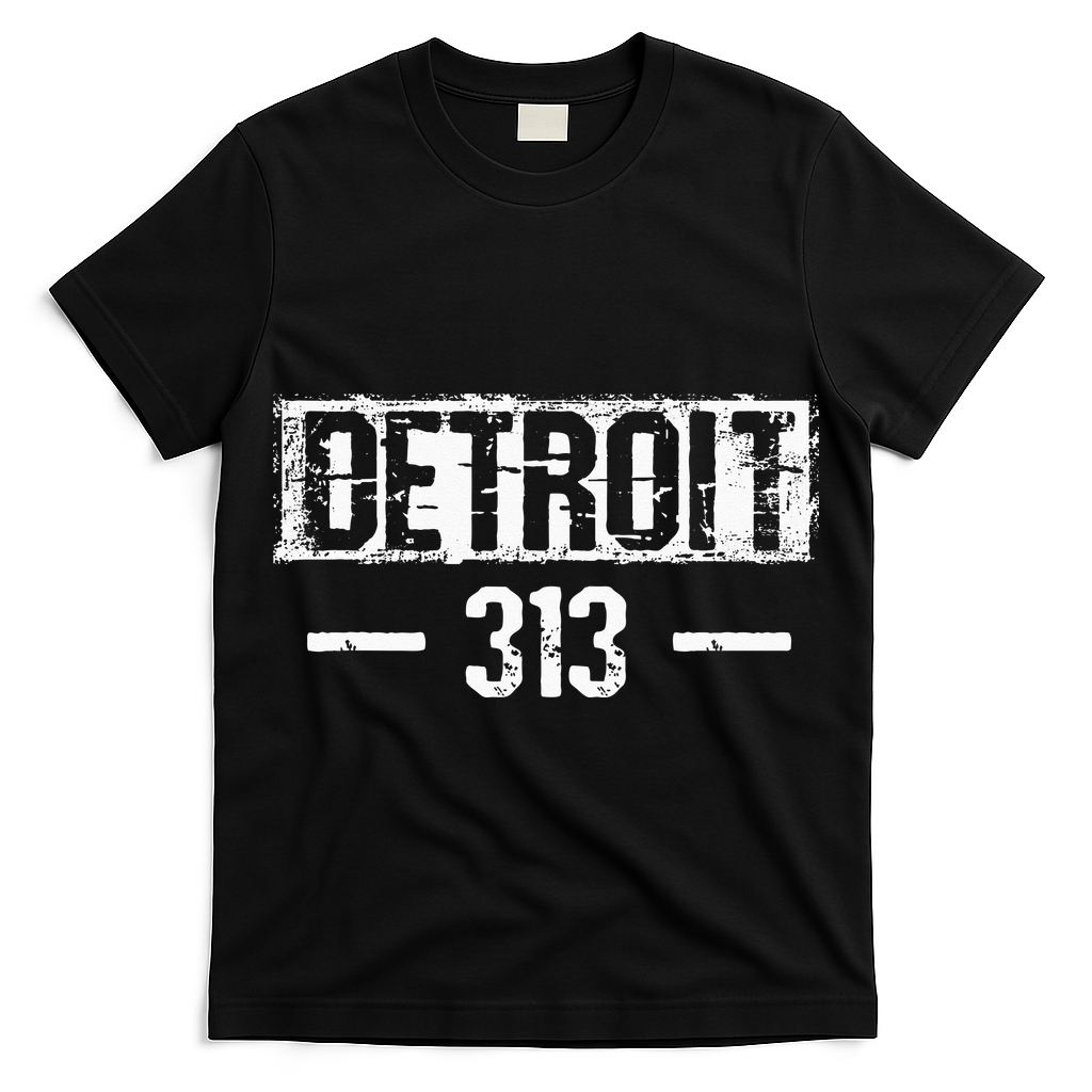 This Is My Detroit 313 Michigan Distressed T-Shirt