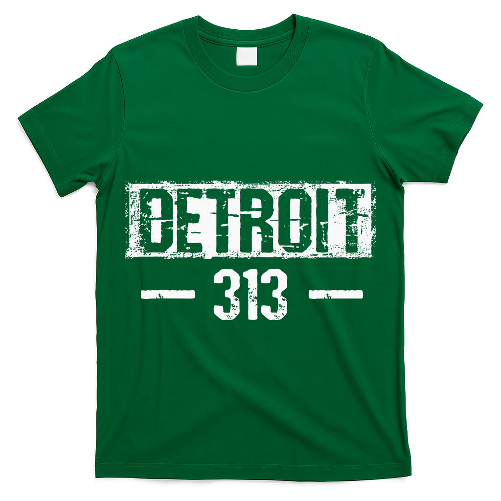 This Is My Detroit 313 Michigan Distressed T-Shirt
