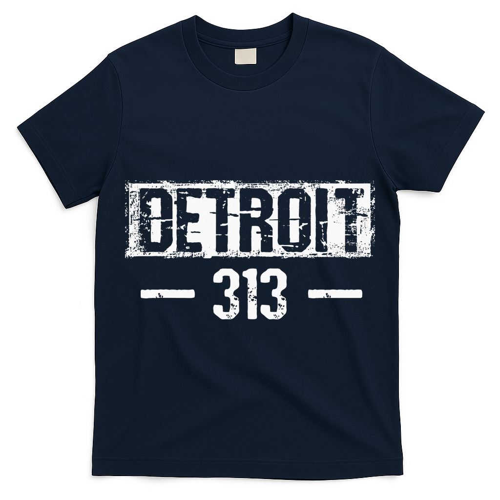 This Is My Detroit 313 Michigan Distressed T-Shirt