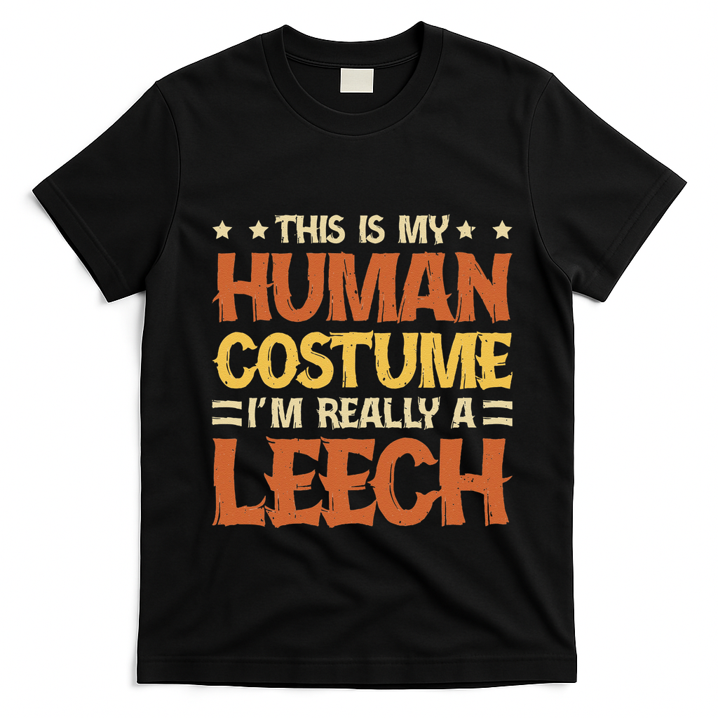 This Is My Human Costume IM Really A Leech T-Shirt - Black