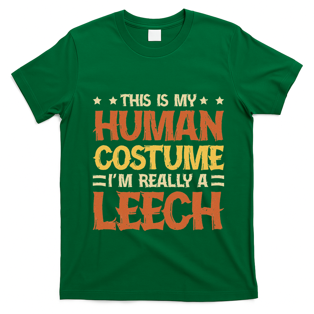 This Is My Human Costume IM Really A Leech T-Shirt - Irish Green