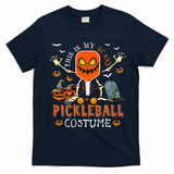 This Is My Scary Pickleball Costume Halloween Skeleton Lover T-Shirt - Navy Blue