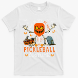 This Is My Scary Pickleball Costume Halloween Skeleton Lover T-Shirt - White