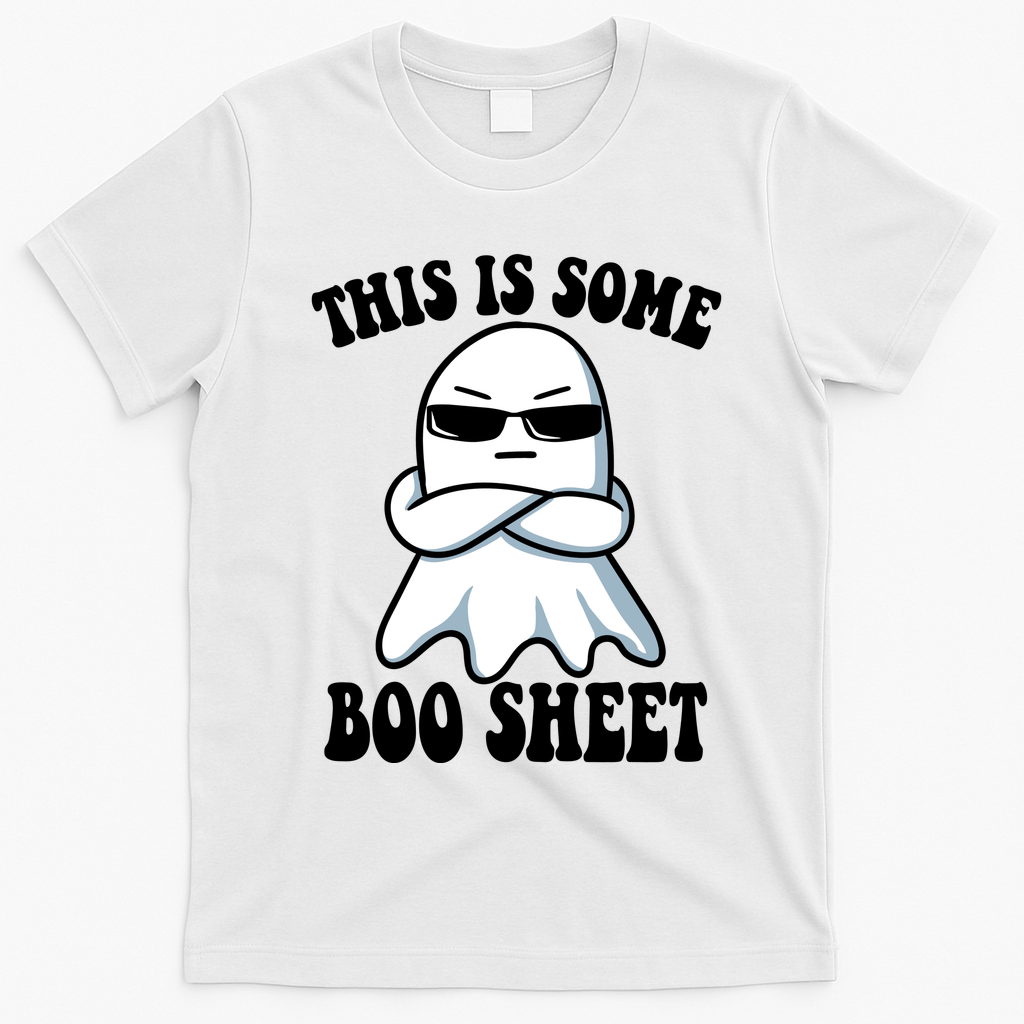 This Is Some Boo Sheet Funny Ghost T-Shirt - White