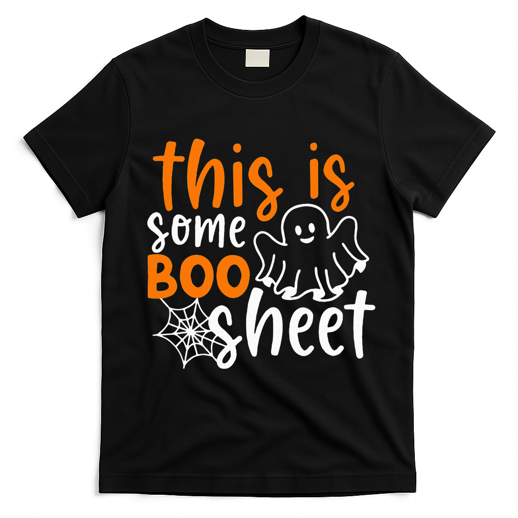 This Is Some Boo Sheet Funny Halloween Ghost Spooky T-Shirt - Black