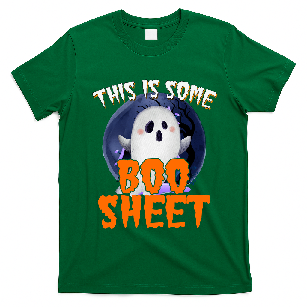 This Is Some Boo Sheet Funny Halloween Ghost T-Shirt - Irish Green