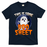 This Is Some Boo Sheet Funny Halloween Ghost T-Shirt - Navy Blue