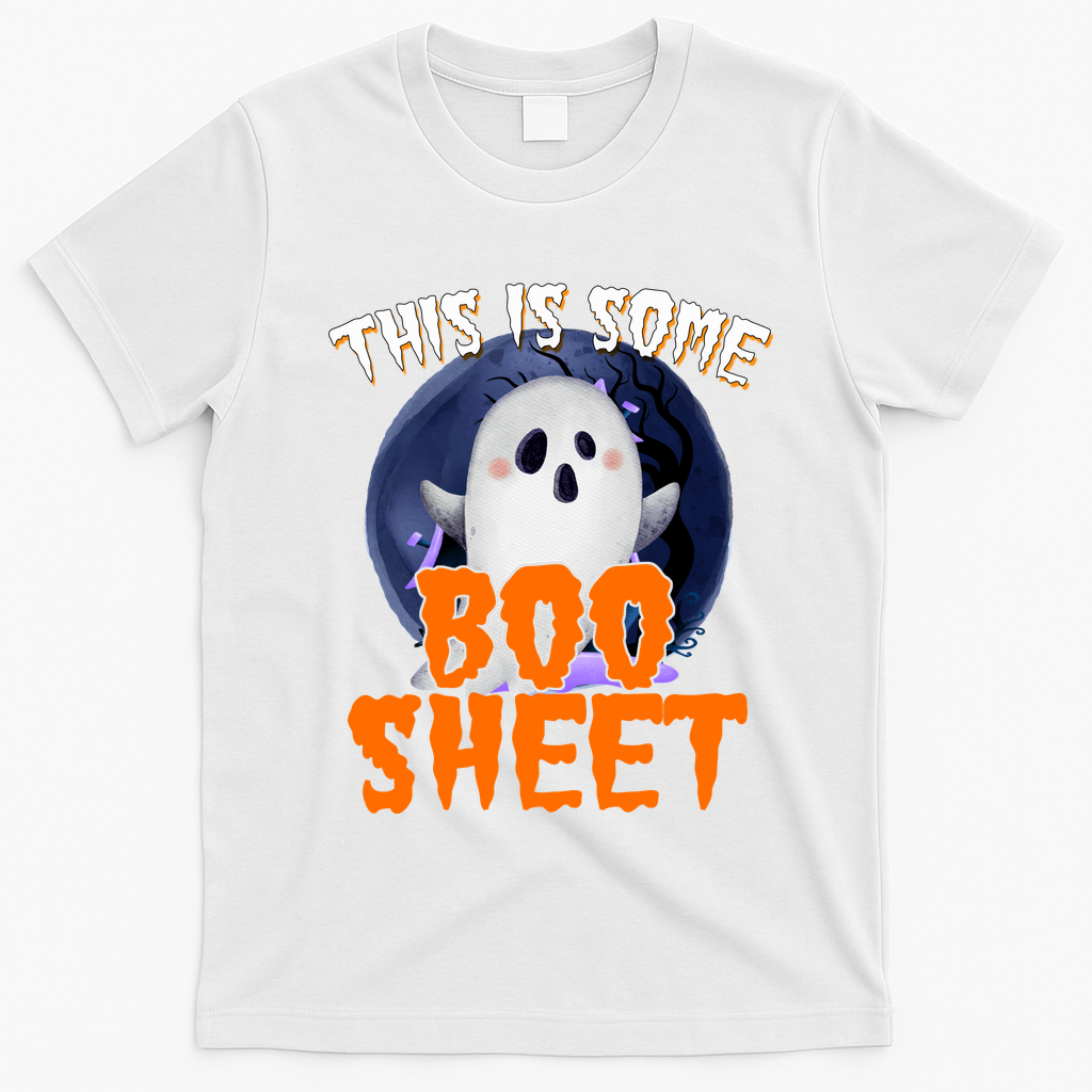 This Is Some Boo Sheet Funny Halloween Ghost T-Shirt - White