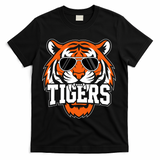 Tigers Inspirational Sports Fan Athletic Name T-Shirt - Black