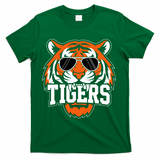 Tigers Inspirational Sports Fan Athletic Name T-Shirt - Green