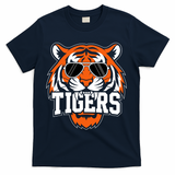 Tigers Inspirational Sports Fan Athletic Name T-Shirt - Navy