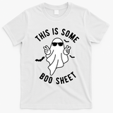 This Is Some Boo Sheet Ghost Funny Halloween T-Shirt - White