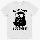 This Is Some Boo Sheet Ghost Halloween Costume T-Shirt - White