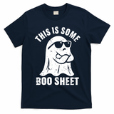 This Is Some Boo Sheet Halloween Ghost Funny Gift T-Shirt - Navy Blue
