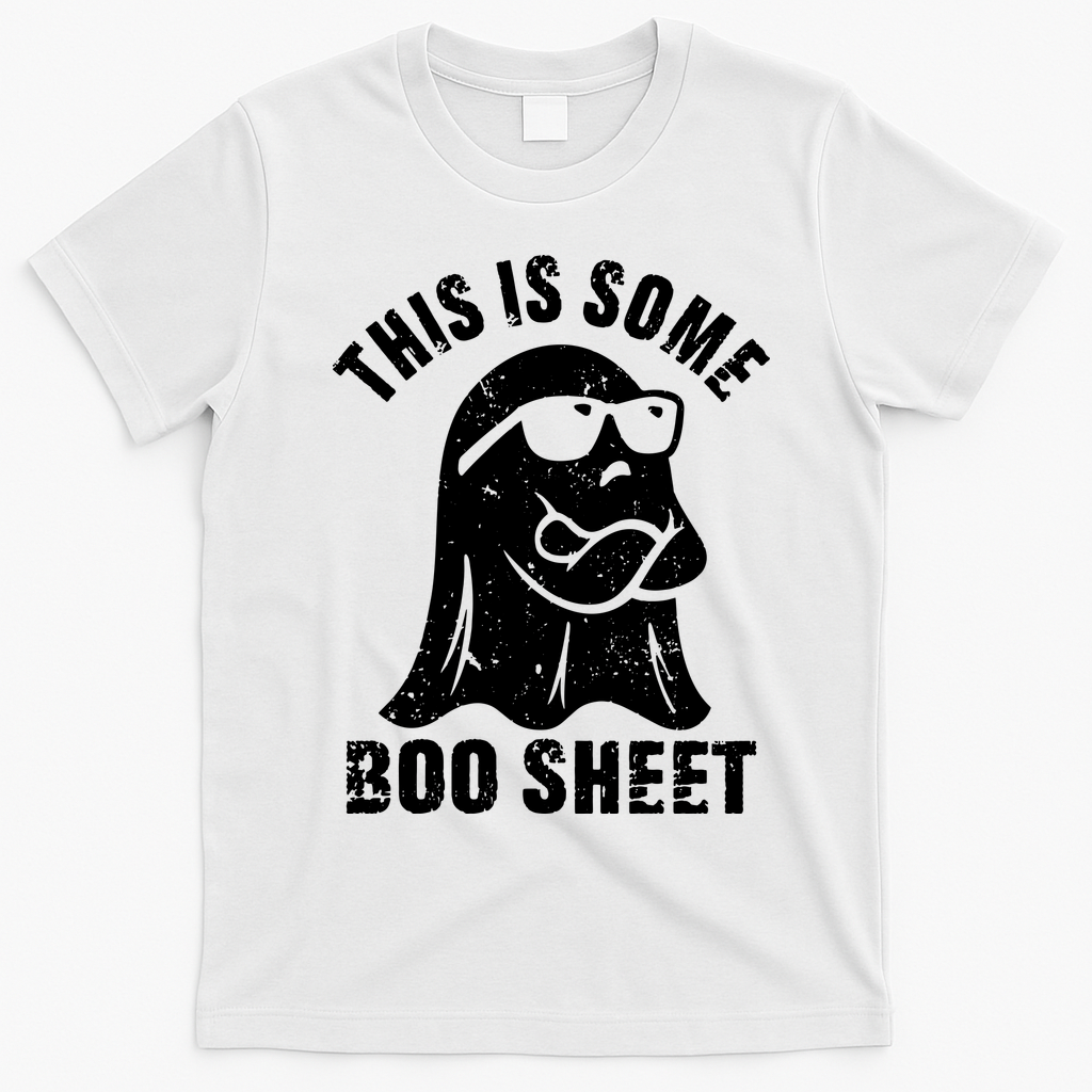 This Is Some Boo Sheet Halloween Ghost Funny Gift T-Shirt - White