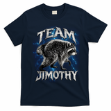 Team JIMOTHY Funny Raccoon Meme T-Shirt - Navy Blue