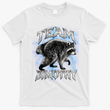 Team JIMOTHY Funny Raccoon Meme T-Shirt - White