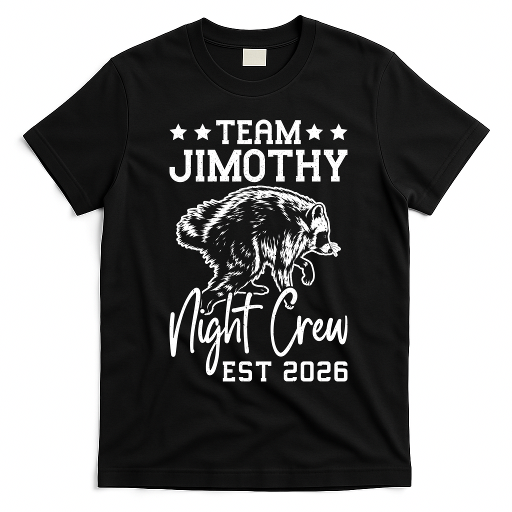 Team Jimothy Night Crew 2026 T-Shirt - Black
