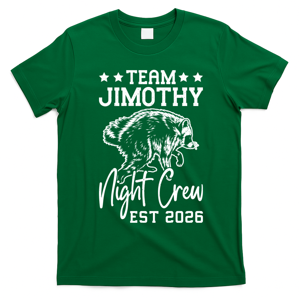 Team Jimothy Night Crew 2026 T-Shirt - Irish Green
