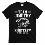 Team Jimothy Night Crew Est 2026 Raccoon T-Shirt - Black