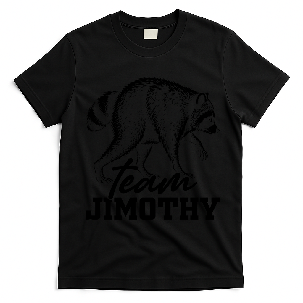 Team Jimothy Raccoon T-Shirt - Black