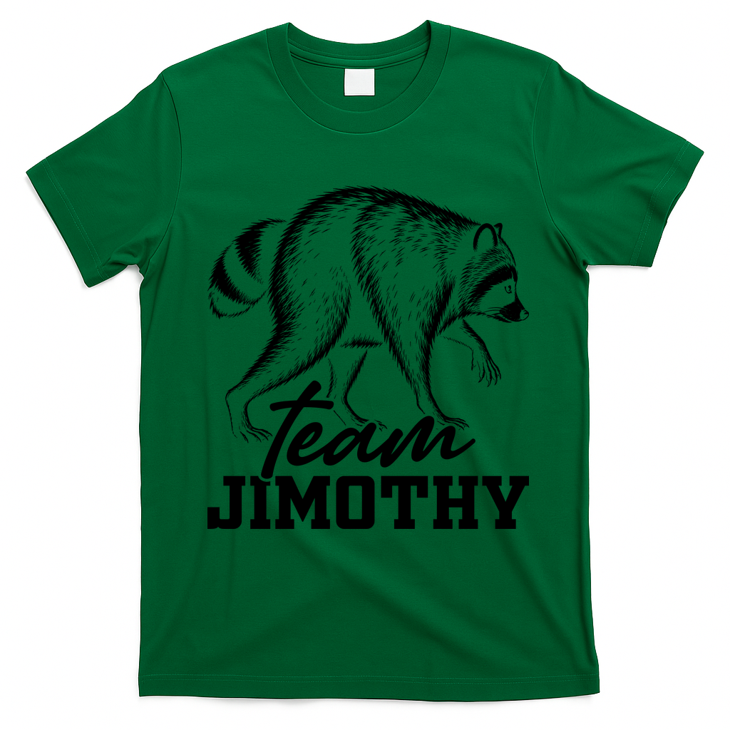 Team Jimothy Raccoon T-Shirt - Irish Green