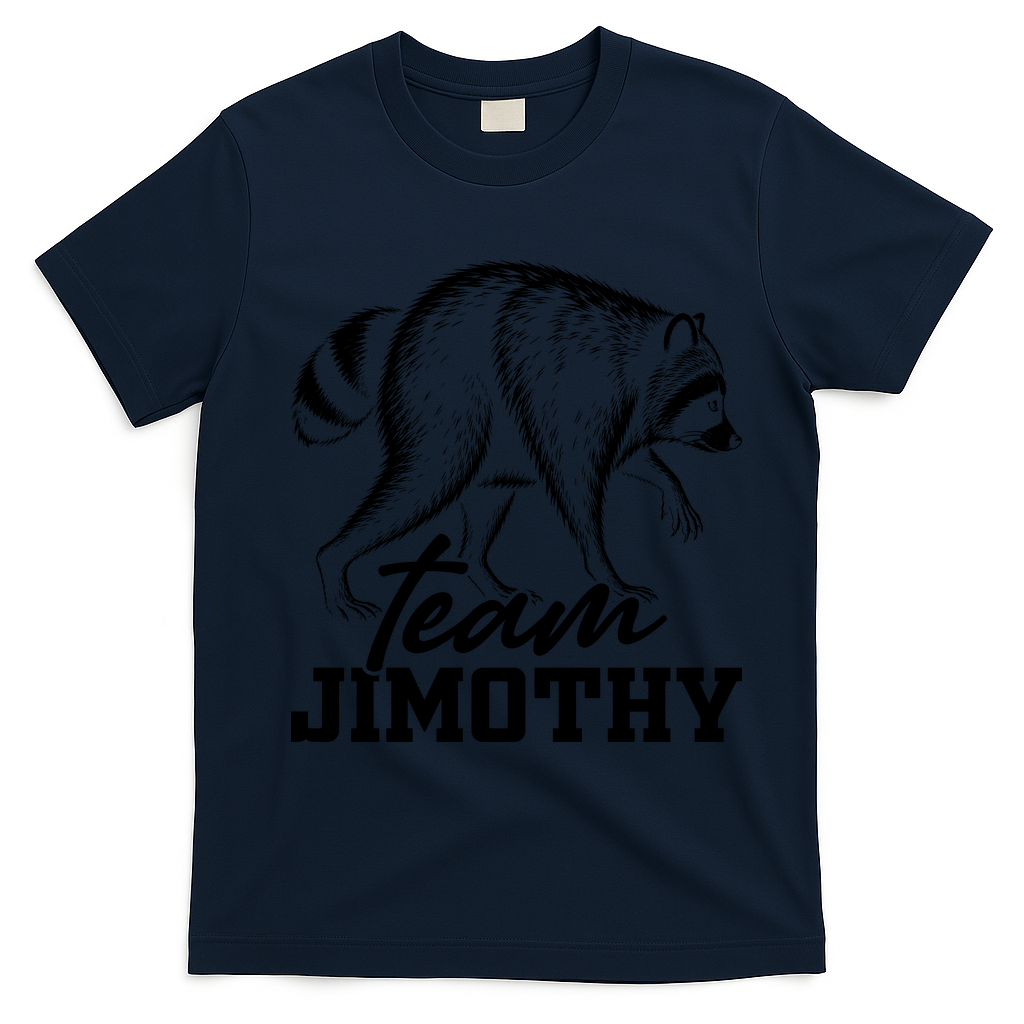 Team Jimothy Raccoon T-Shirt - Navy Blue