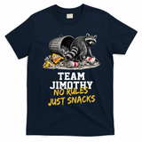 Team Jimothy Raccoon No Rules Just Snacks T-Shirt - Navy Blue