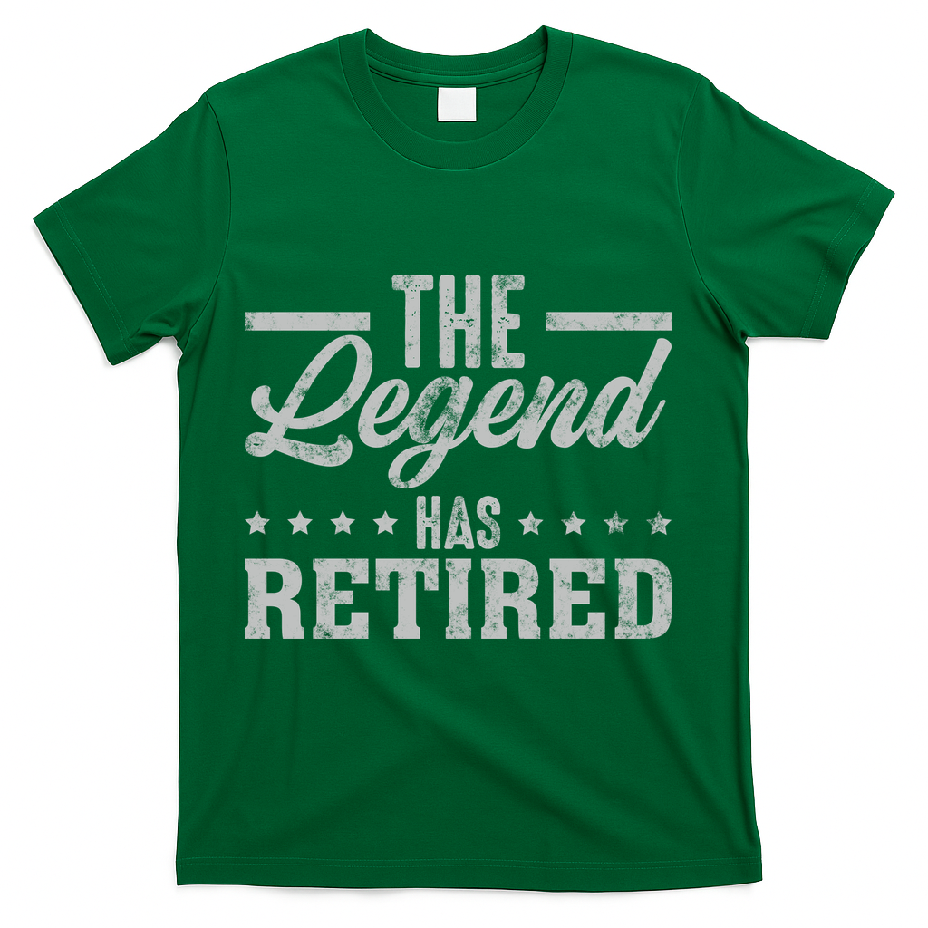 The Legend Has Retired Funny Cool Retirement Gift T-Shirt - Green