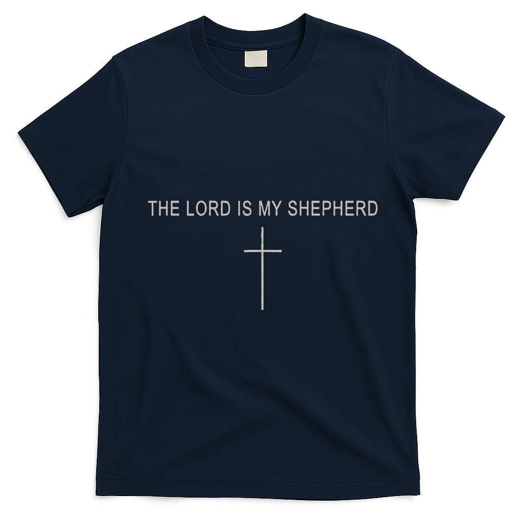 The Lord Is My Shepherd T-Shirt - Navy Blue
