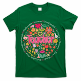 Teach Love Inspire Wildflower Teacher Funny Back To School T-Shirt