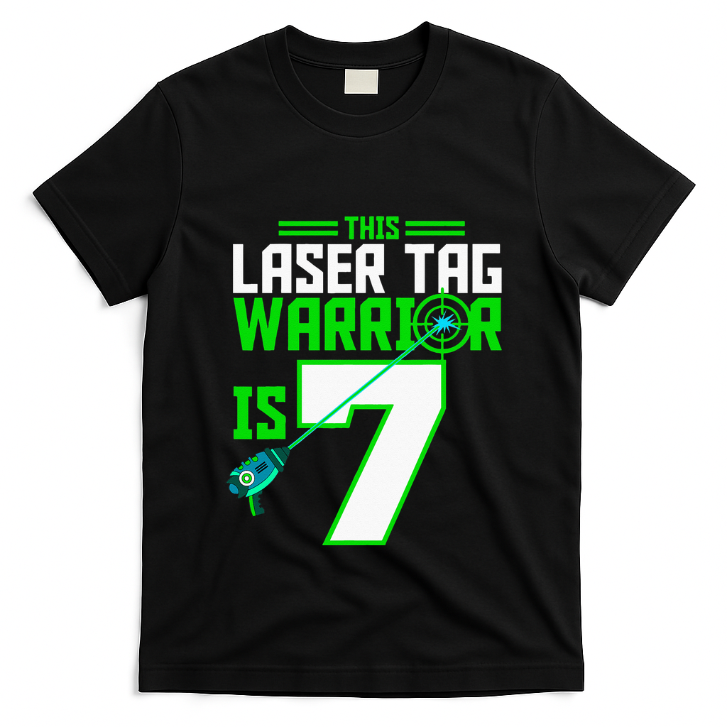 This Laser Tag Warrior Is 7 Gaming Birthday Party T-Shirt