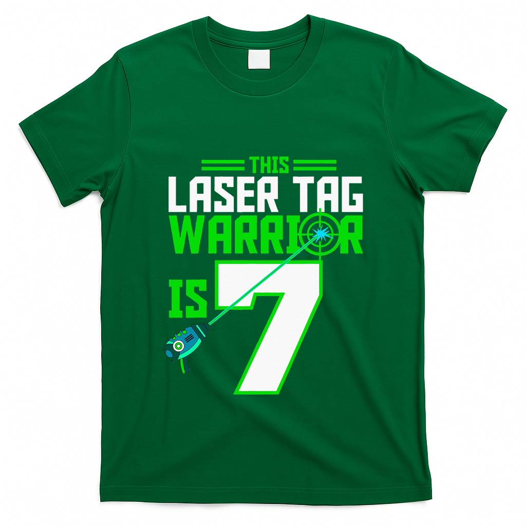 This Laser Tag Warrior Is 7 Gaming Birthday Party T-Shirt