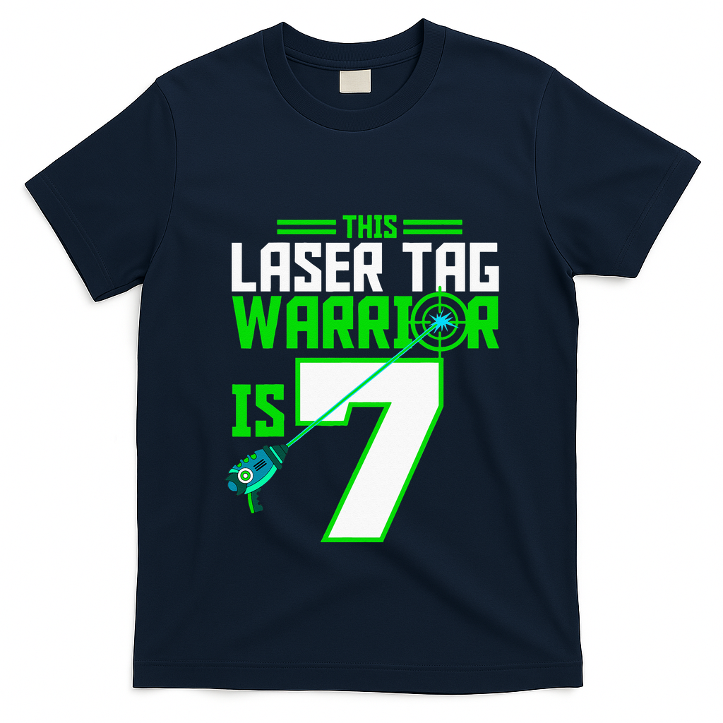 This Laser Tag Warrior Is 7 Gaming Birthday Party T-Shirt
