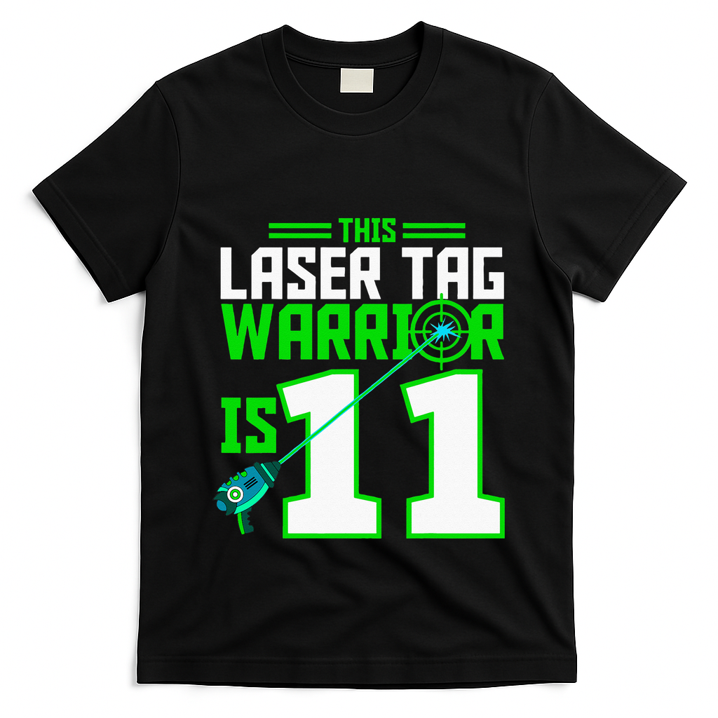 This Laser Tag Warrior Is 11 Gaming Birthday Party T-Shirt