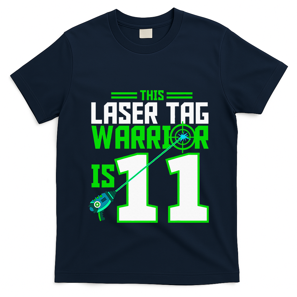 This Laser Tag Warrior Is 11 Gaming Birthday Party T-Shirt