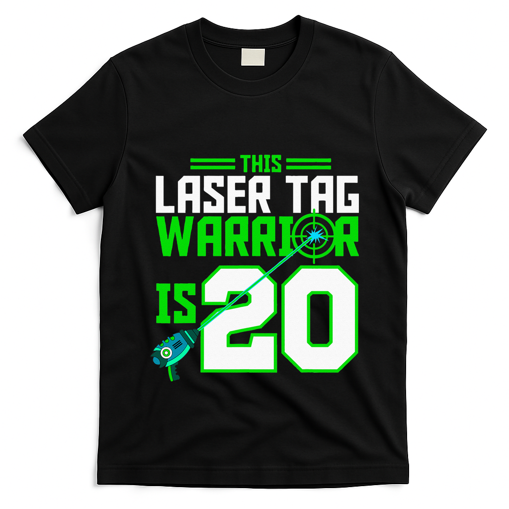 This Laser Tag Warrior Is 20 Gaming Birthday Party T-Shirt