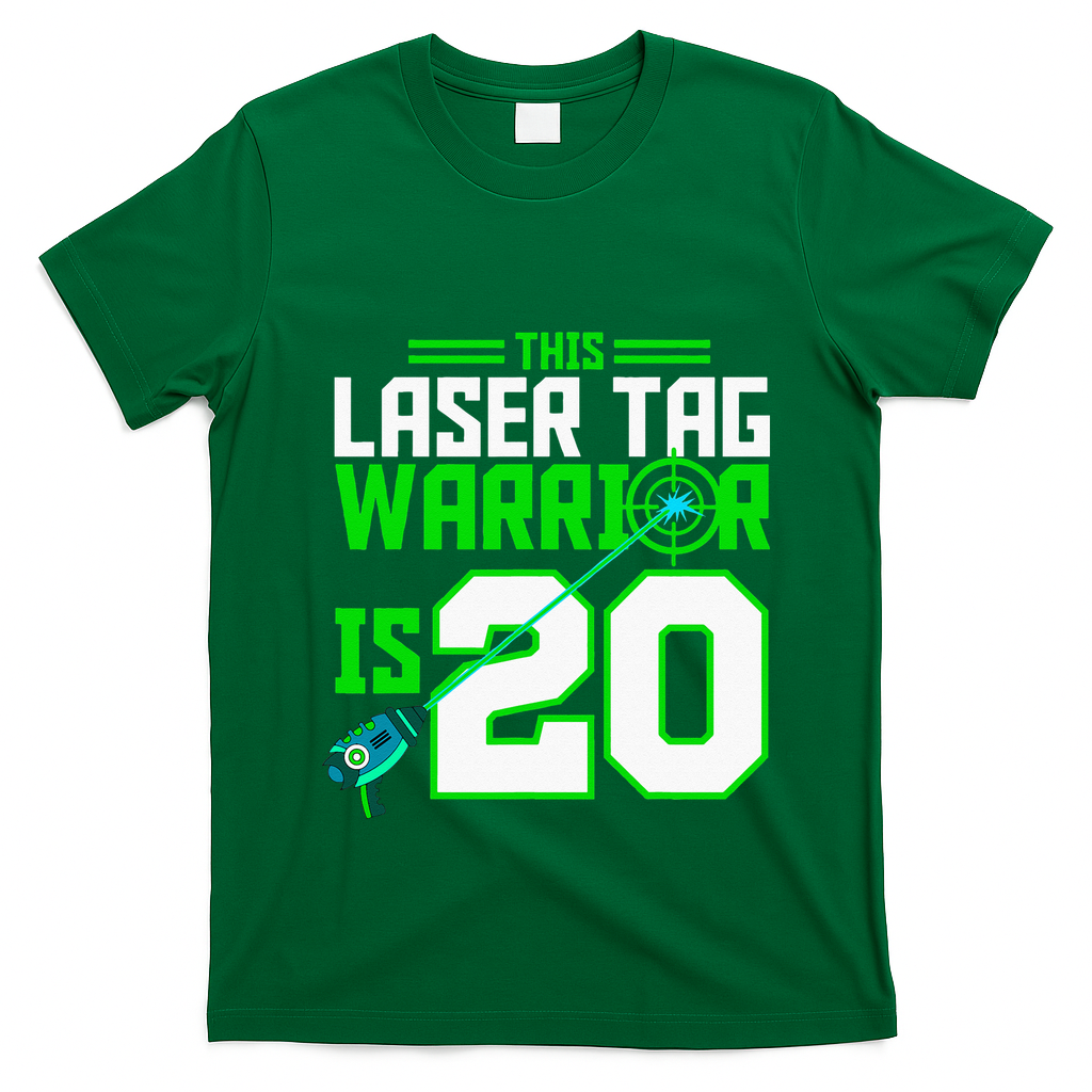 This Laser Tag Warrior Is 20 Gaming Birthday Party T-Shirt