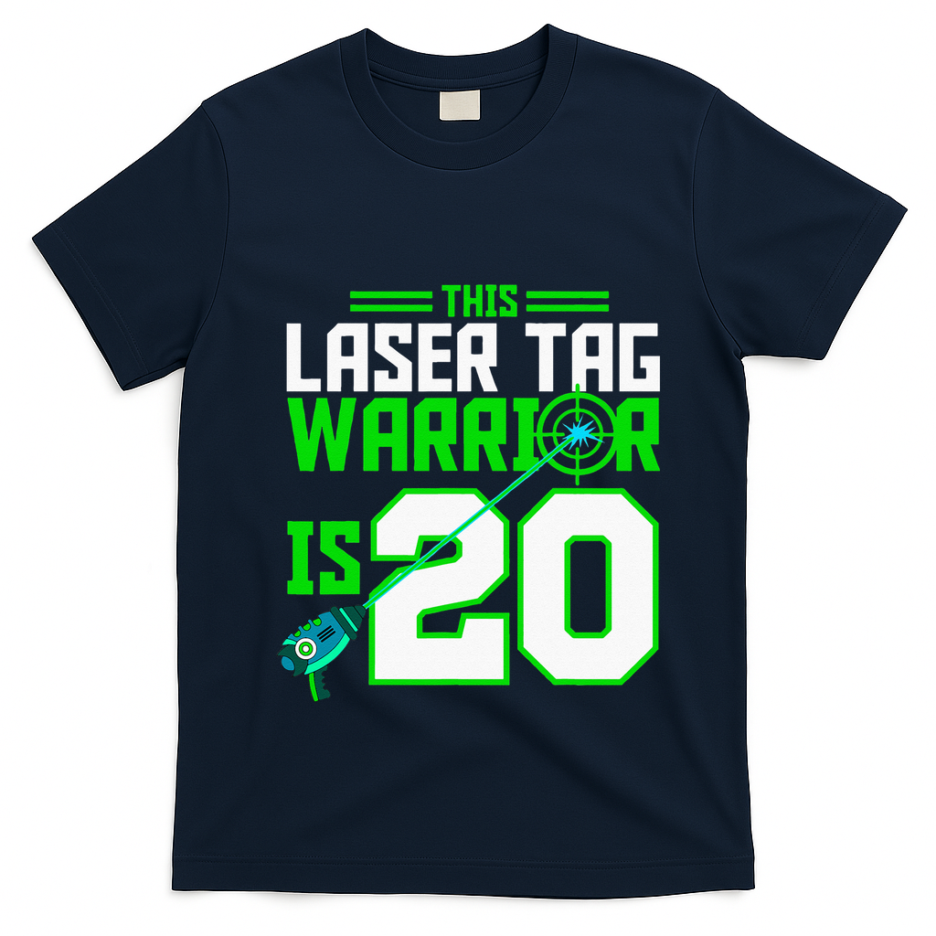 This Laser Tag Warrior Is 20 Gaming Birthday Party T-Shirt