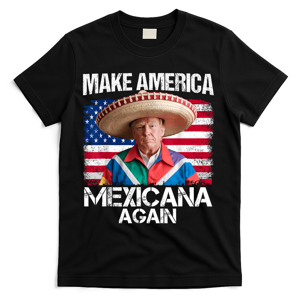 Trump Make America Mexicana Again Funny Mexican Latinos T-Shirt - Black