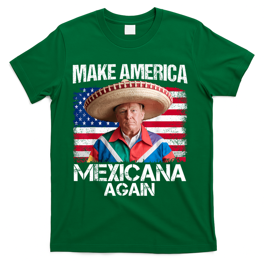 Trump Make America Mexicana Again Funny Mexican Latinos T-Shirt - Green