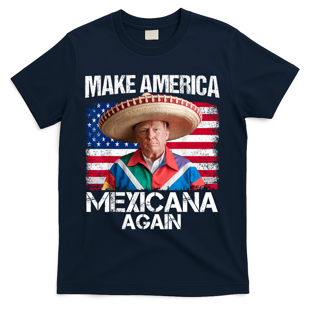 Trump Make America Mexicana Again Funny Mexican Latinos T-Shirt - Navy