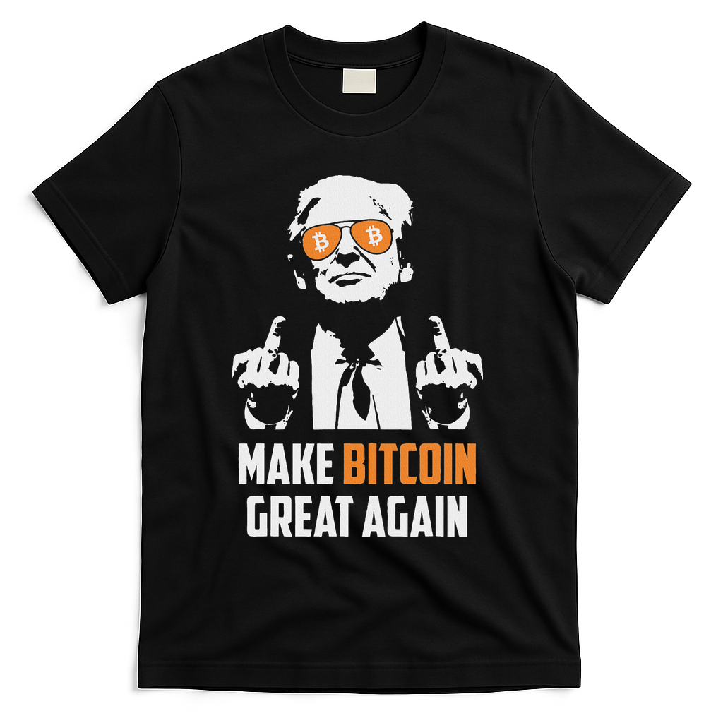Trump Make Bitcoin Great Again Funny Maga Pro Trump T-Shirt - Black