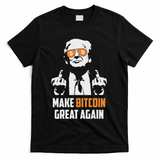 Trump Make Bitcoin Great Again Funny Maga Pro Trump T-Shirt - Black