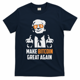 Trump Make Bitcoin Great Again Funny Maga Pro Trump T-Shirt - Navy
