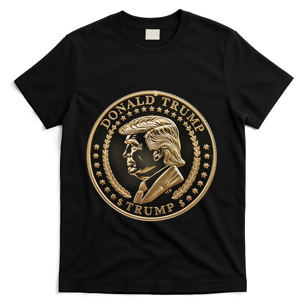 $Trump Meme Coin President Donald Trump T-Shirt - Black